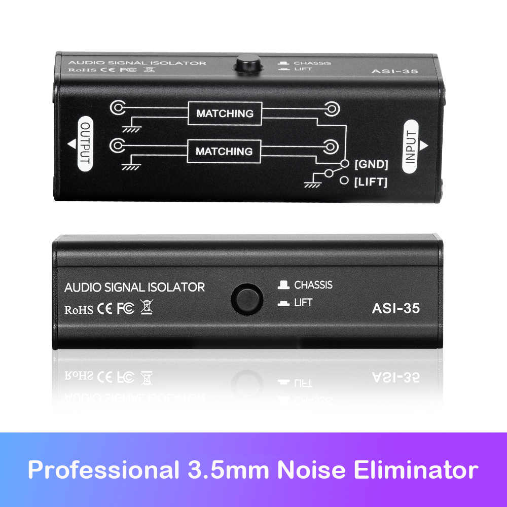 Audio Ground Loop Isolator 3.5Mm Rca - Przenośny izolator pętli uziemienia AUX 3,5