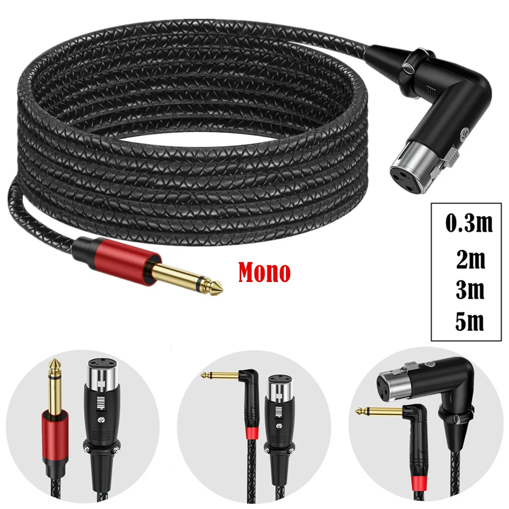 Xlr To 6.35Mm Balanced Audio Cable Patch - Kabel audio 6,35 mm TS Mono