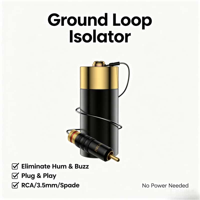 Audio Ground Loop Isolator 3.5Mm Rca - Izolator szumów pętli uziemienia HiFi, skrzynka