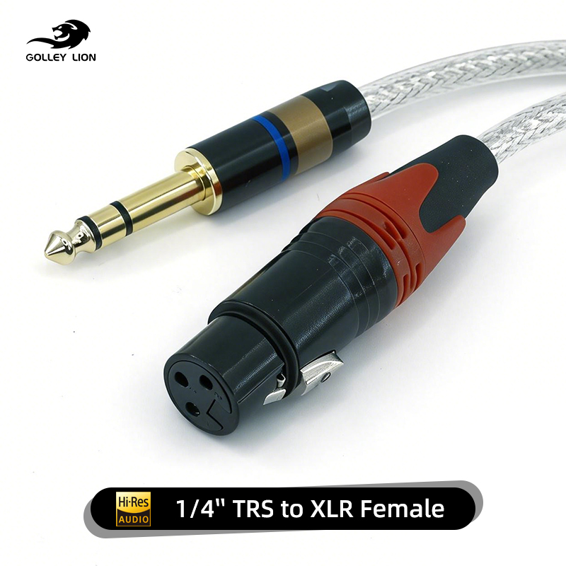 Xlr To 6.35Mm Balanced Audio Cable Patch - Kabel połączeniowy GOLLEY LION XLR żeński