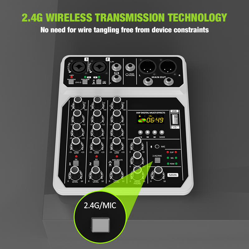 4-kanałowy mikser audio z bezp – Audio Mixer 4 Channel Usb Bluetooth Pc recenzja i cena