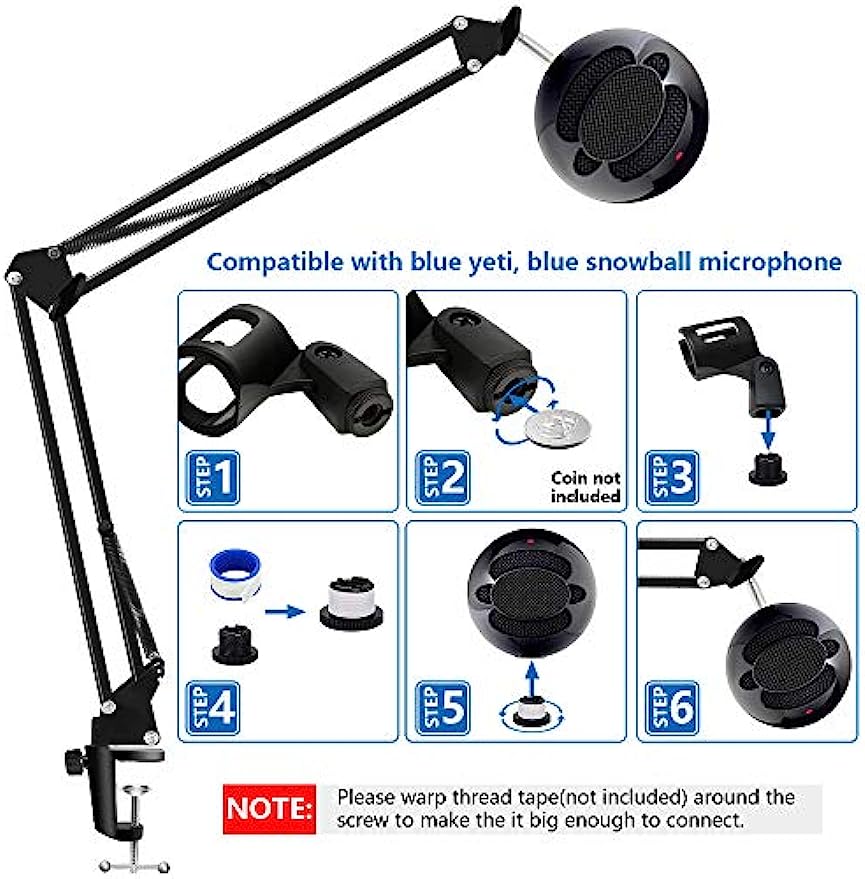 Regulowany mikrofon stojak na  – Recording Studio Broadcast Boom Arm recenzja i cena