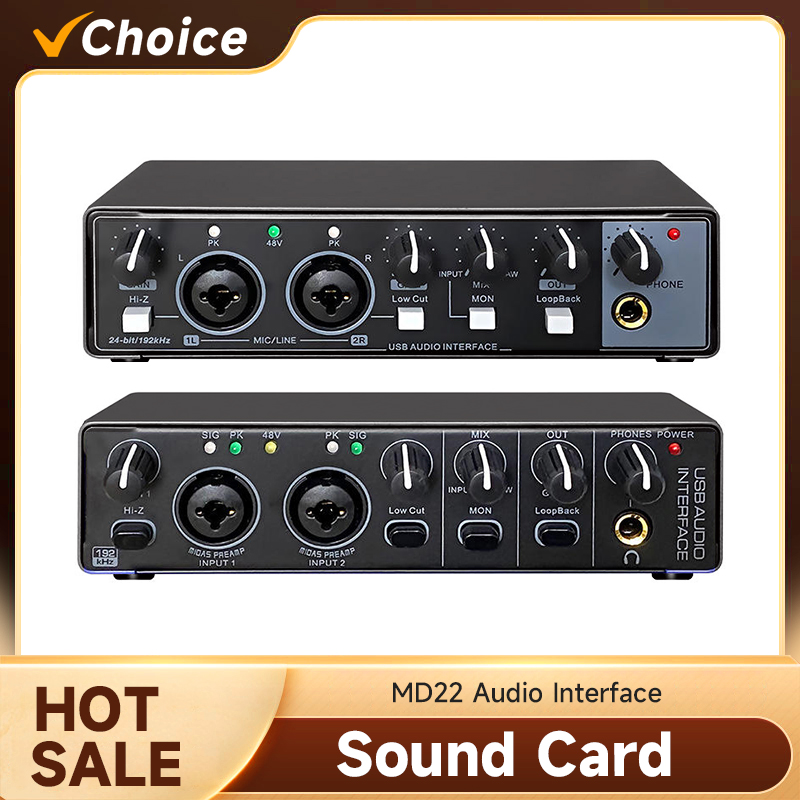 Profesjonalny interfejs audio  – Studio Audio Interface With 48V Phantom recenzja i cena