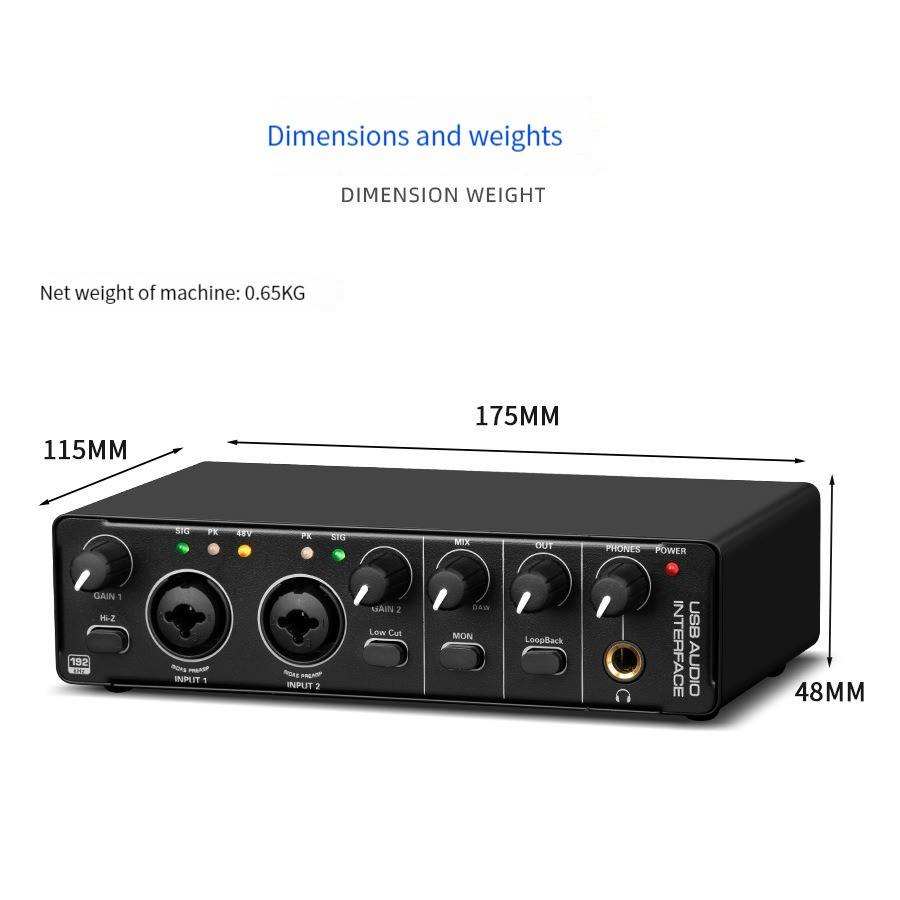 Profesjonalny interfejs audio  – Studio Audio Interface With 48V Phantom recenzja i cena