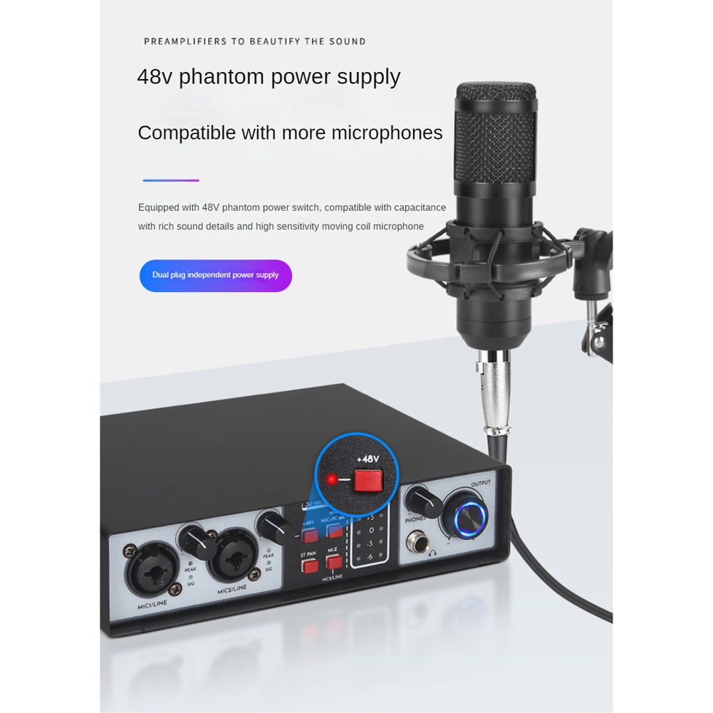 B68C 2 Wejścia 2 Wyjścia Inter – Studio Audio Interface With 48V Phantom recenzja i cena