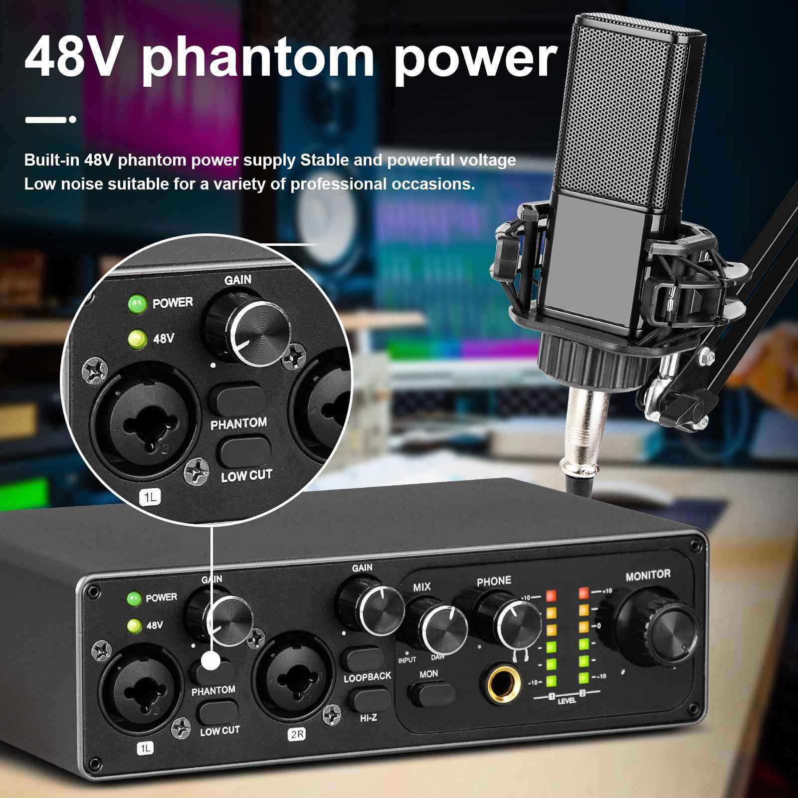 Profesjonalna karta dźwiękowa  – Studio Audio Interface With 48V Phantom recenzja i cena