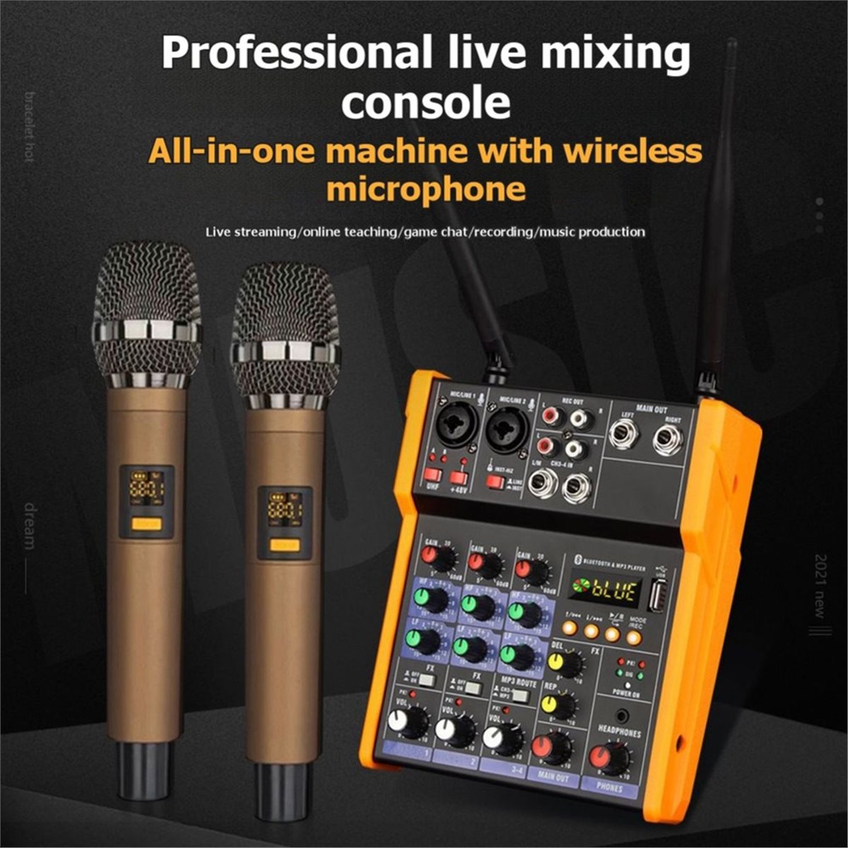 4-kanałowy mikser audio z zest – Audio Mixer 4 Channel Usb Bluetooth Pc recenzja i cena