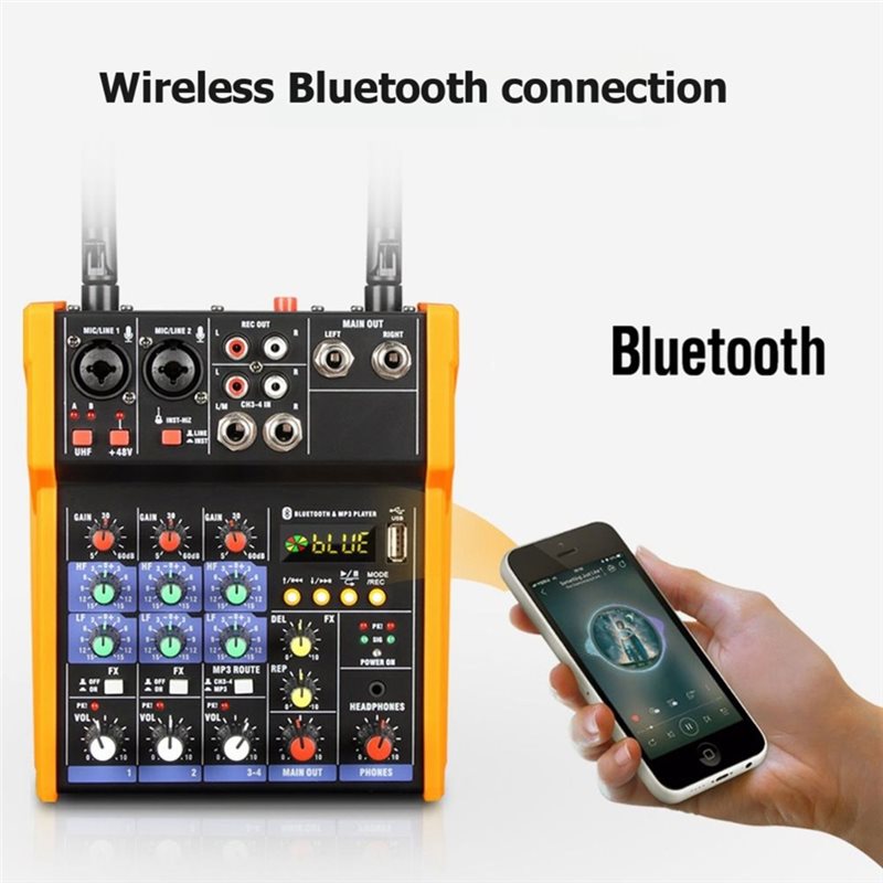Niezawodny interfejs audio USB – Audio Mixer 4 Channel Usb Bluetooth Pc recenzja i cena