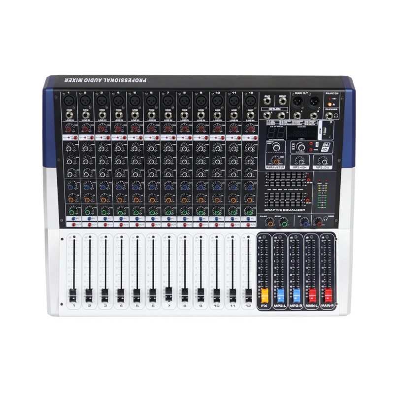 12-kanałowy mikser audio z 99  – Studio Audio Interface With 48V Phantom recenzja i cena